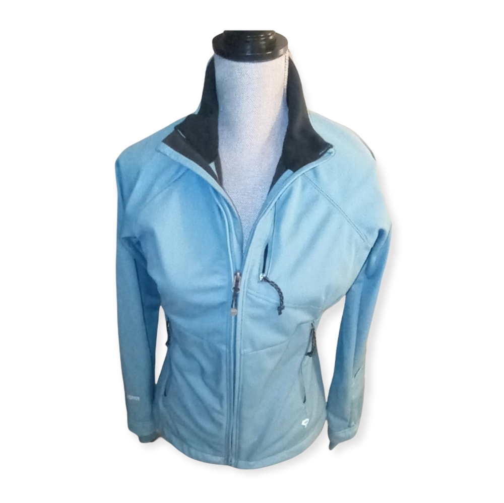 Mountain Hard Wear Zip Up Jacket Women S Windstopper Teal Blue Ski Resort Winter